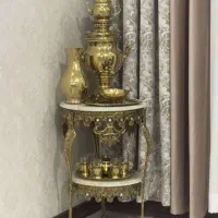 اینه  شمدان  تمام برنز   نو قوری سماور استکان|بوفه، ویترین، کنسول|گرمدره, |دیوار