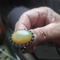 انگشتر نقره 925رکاب تهران تاج نگین اوپال برزیلی