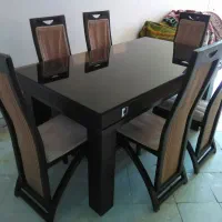 میز ناهار خوری شش نفره|میز و صندلی غذاخوری|بومهن, |دیوار