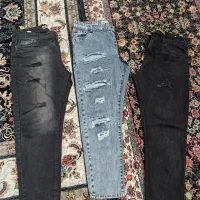 سه عدد شلوار لی مردانه کاملا سالم سایز ۳۴