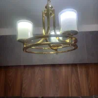 لوستر استیل رنگ طلایی|لوستر و چراغ آویز|رباط‌کریم, رباط‌کریم|دیوار