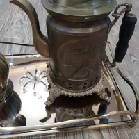 حراج سرویس ۳ تیکه کتری شکاری ذغالی برنجی|کلکسیون اشیاء عتیقه|تهران, جنتآباد جنوبی|دیوار