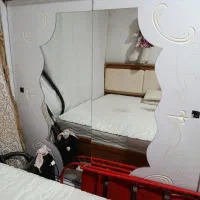 تخت خواب 2 نفره کمد درب ریلی