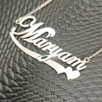 زنجیر نقره نیمست گردنی اسمی دستبند انگشتر