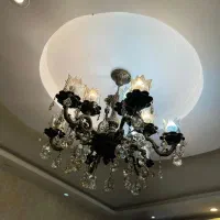 دوعدد لوستر دوازده شاخه رنگ انتیک درحد نو|لوستر و چراغ آویز|رشت, جهاد|دیوار