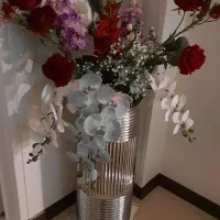 گل با گلدان