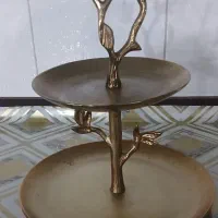 شیرینی خوری فلزی دو طبقه