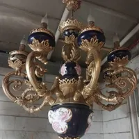 دوعددلوستر انتیک هشت شاخه و شش شاخه محصول ایتالیا