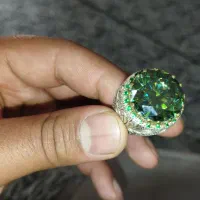 انگشتر موزانایت رکاب دست ساز قلم کاری