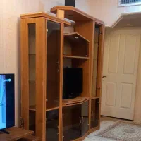 کتابخانه ومیزتلویزیون mdf|کتابخانه، شلف، قفسههای دیواری|تهران, نیروی هوایی (پیروزی)|دیوار