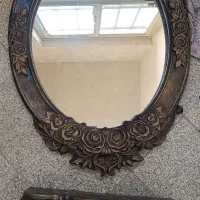 آینه کنسول طرح سفال با پایه نگهدارنده