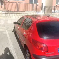 ۲۰۶تیپ۳مدل ۱۴۰۱ قرمز با سقف و رینگ