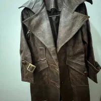 کاپشن چرم قهوه ای شیک|لباس|آمل, |دیوار