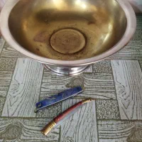 پاسماوری قدیمی برنجی دو عدد چاقوی قدیمی