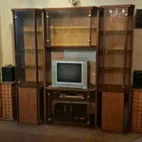 بوفه سه تیکه چوبی|بوفه، ویترین، کنسول|رشت, دباغیان|دیوار