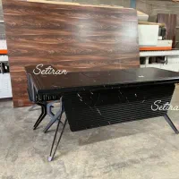 مبلمان اداری دسته وکیوم طوسی فندقی صندلی