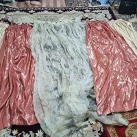 پرده پذیرایی ترکیب ساتن  خارجیو حریر