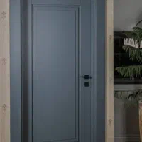 درب چوبی اتاقی گردویی  .در سرویس کم تکمیل(کد۲۰۸)