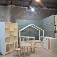 سرویس خواب کودک  چوب و رنگ مدل کلبه ارامش