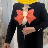 کت تک مشکی مجلسی با تاپ