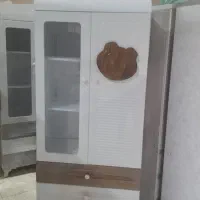 کمد بچه وکیوم سفید طوسی و طلایی..