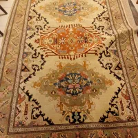 یک جفت فرش دستباف تبریز با طرح و رنگ کاملا یکسان