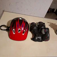 کلاه اسکیت همراه با محاظ دست وپا