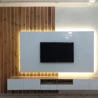 کاغذ دیواری کناف پوستر ۳بعدی  کفپوش پارکت|خدمات پیشه و مهارت|الشتر, |دیوار