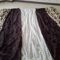 پرده حریر با دو والان با کلیه لوازم|پرده، رانر، رومیزی|قائم‌شهر, |دیوار