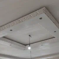 گچکاری نور مخفی ساده سفید و گچ خاک|خدمات پیشه و مهارت|اردبیل, |دیوار