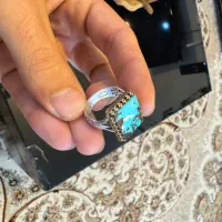 انگشتر فیروزه اصل نیشابور مرقوب