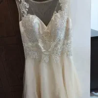 لباس عروسکی تمام سنگ دوزی شده