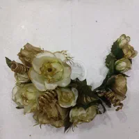 حلقه گل نقره ای و طلایی زیبا|گل مصنوعی|تهران, قلهک|دیوار
