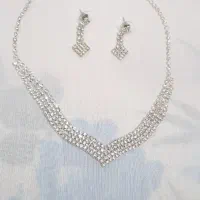 گوشواره آنجلیا خارجی،ساعت نقره‌ای و نیم ست مجلسی|زیورآلات و اکسسوری|میناب, |دیوار