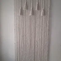 پرده دونه برفی مکرومه|پرده، رانر، رومیزی|آفتاب, |دیوار