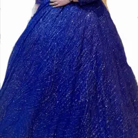 لباس مجلسی آبی کاربنی