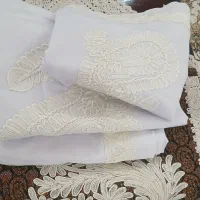 ترمه  و رومیز سفید اطلس  رانر میز ورانر عسلی|پرده، رانر، رومیزی|تهران, ستارخان|دیوار