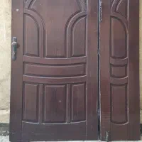 درب تمام چوب دولنگه