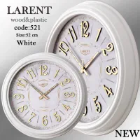 ساعت دیواری لارنت قطر ۵۰ سانت شیک و جدید عدد طلایی