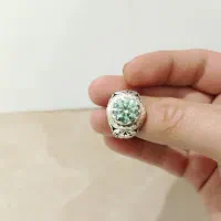 انگشتر نقره نگین موزونایت