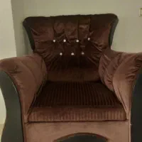 مبل تک نفره مخمل