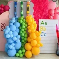 بادکنک آرایی تم تولد تم مدارس