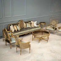 مبل هامون fسلطنتی ورساچ خرچنگی بغل منبتpro|مبلمان خانگی و میز عسلی|تهران, یافتآباد|دیوار