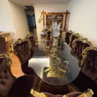 مبل استیل ۸ نفره با میز ناهار خوری ۸ نفره|مبلمان خانگی و میز عسلی|تهران, دارآباد|دیوار