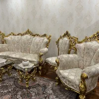 مبل نه نفره سلطنتی بسیار زیباوشیک|مبلمان خانگی و میز عسلی|مشکیندشت, |دیوار