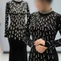 ماکسی مجلسی نگین کاری شده کد تخفیف 1010