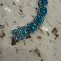گردنبند چین فول نگین آبی|بدلیجات|تهران, ابوذر|دیوار