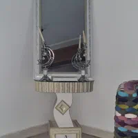 آینه و شمعدان چوبی