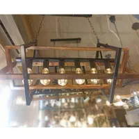 لوستر و آویز چوبی مدرن|لوستر و چراغ آویز|اصفهان, نقش جهان|دیوار