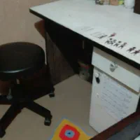 میزتحریر‌۹۰۰باصندلی‌۱۳۰۰|میز تحریر و کامپیوتر|آغاجاری, |دیوار